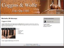 Tablet Screenshot of cogginsandwolfe.com